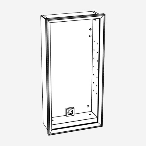 neoro n60 Korpus mit elektronischen Bauteilen für Spiegelschrank B: 40 cm mit Anschlag links, für die Schweiz, BL001110,