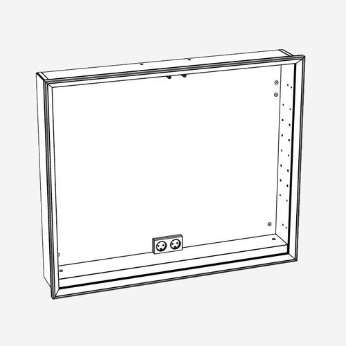 neoro n60 Korpus mit elektronischen Bauteilen für Spiegelschrank B: 100 cm, BL001116,