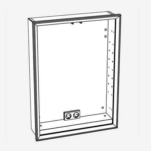 neoro n60 Korpus mit elektronischen Bauteilen für Spiegelschrank B: 60 cm, BL001112,