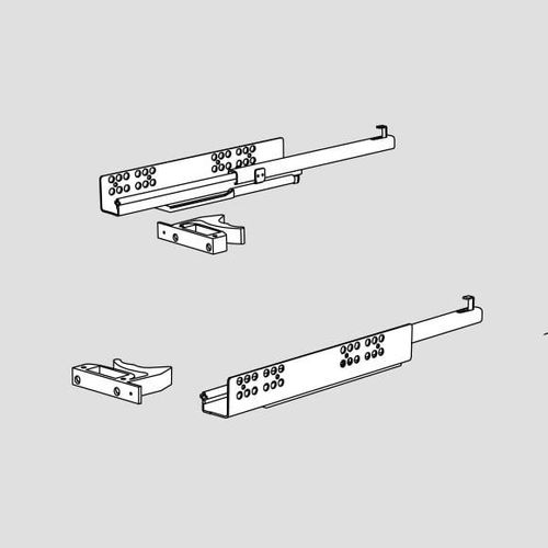 evineo ineo2 Auszugsschienen-Set für Unterschrank (für 1 Auszug), Hettich-Auszugssystem, BL001306,