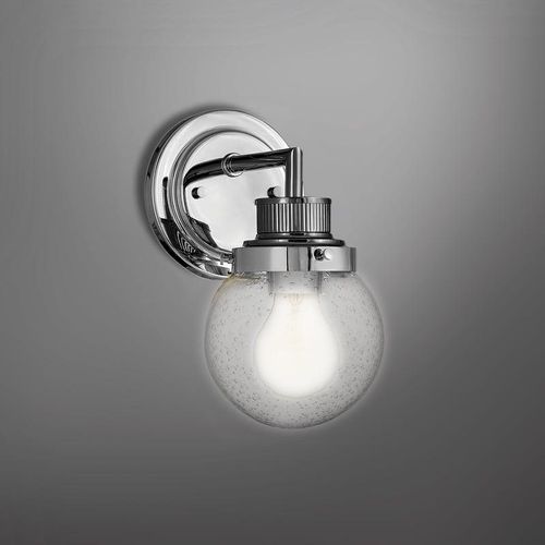 Elstead Lighting Poppy Wandleuchte 1-flammig, QN-POPPY1-PC-BATH,