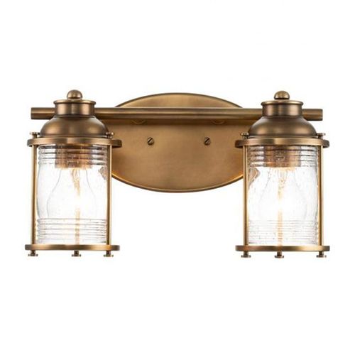 Elstead Lighting Ashland Bay Wandleuchte 2-flammig, QN-ASHLANDBAY2-NBR-BATH,