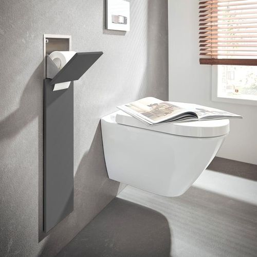 Emco Asis Pure WC-Modul, mit Bürstengarnitur, mit Papier- und Reservepapierhalter, 975551501,