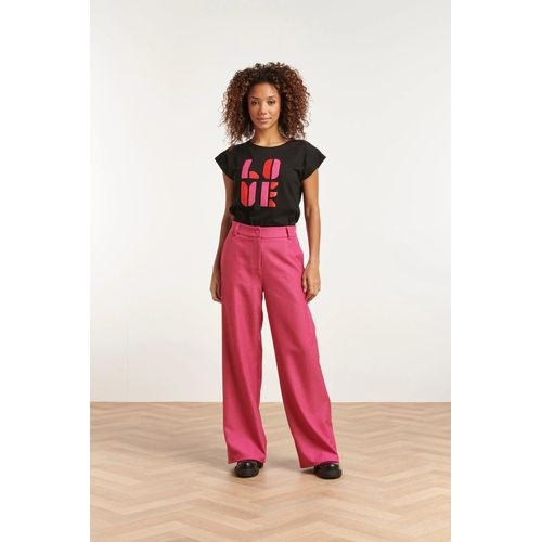 Smashed Lemon 23574 stijlvolle wijde broek in fel fuchsia