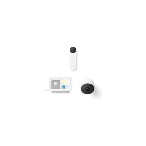 Google Nest Doorbell (mit Akku) + Google Nest Cam (mit Akku) + Google Nest Hub (2. Generation)