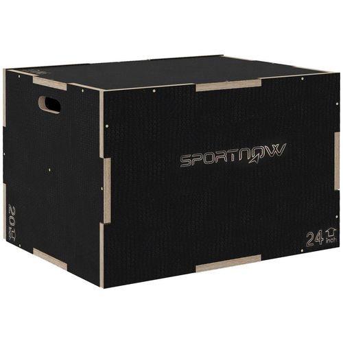 SPORTNOW Sprungbox 3 in 1 Plyo Box Holz mit Griff Plyometric Plattform