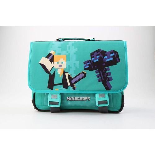 Minecraft Fight 41cm Tasche Verschluss mit 2 Tucks für Kinder Schule Freizeit Tasche