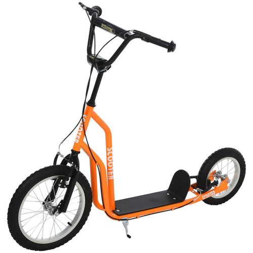 Kinderroller Scooter Tretroller Cityroller Kinder Roller Kickboard mit Luftreifen16/12 Zoll Orange 1