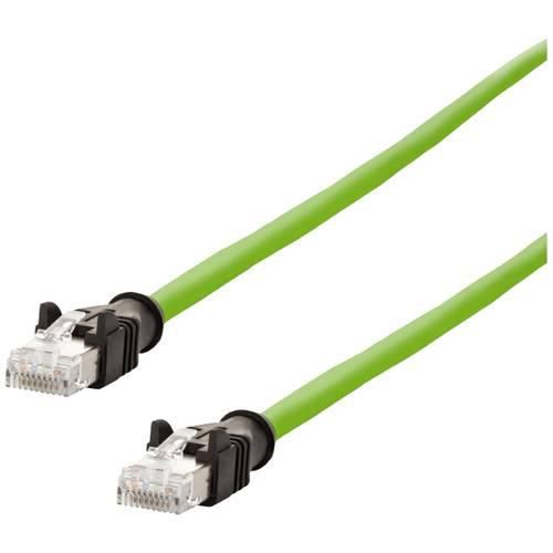 Metz Connect 142M2X55050 RJ45 Netzwerkkabel, Patchkabel CAT 6a S/FTP 5.00 m Grün PUR-Mantel, Säurebeständig, Ozonbeständig, UV-Beständig, Schleppkettenfähig,