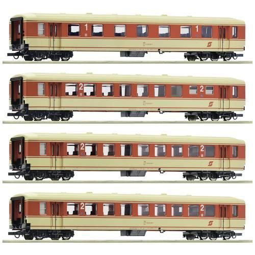 Roco 6200026 H0 4er-Set 1: „Jaffa-Express“ der ÖBB 1. Klasse Apo, 2. Klasse Stamperlwagen Bpoz, 2. Klasse Bpo