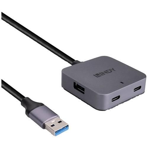 LINDY 43388 4 Port USB 3.0-Hub Schwarz/Grau