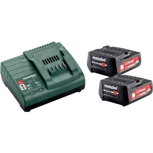 Metabo Basic-Set 12V 2 x 2.0 Ah 685300000 Werkzeug-Akku und Ladegerät 12 V 2 Ah Li-Ion