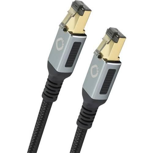 Oehlbach D1C13354 RJ45 Netzwerkkabel, Patchkabel CAT 8.1 3.00 m Schwarz, Gold 1 St.