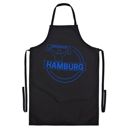 multifanshop Grillschürze - Hamburg - Meine Fankurve - Druck blau - Schürze