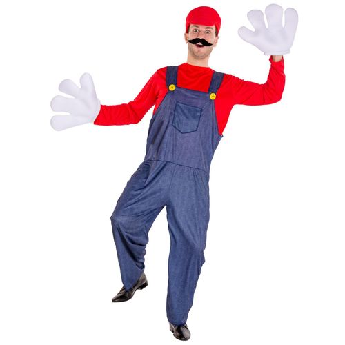 tectake® Herrenkostüm super Klempner Mario