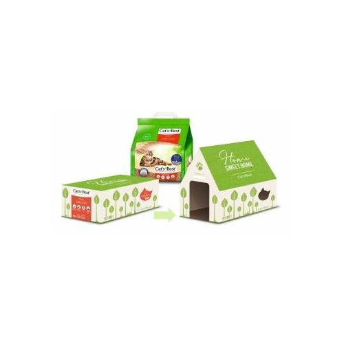 Cat's Best Aktion - Original Katzenstreu 4,3 kg + Katzenhaus