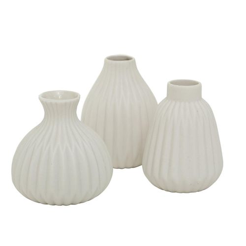 Boltze Vase Esko 3er-Set, Weiß