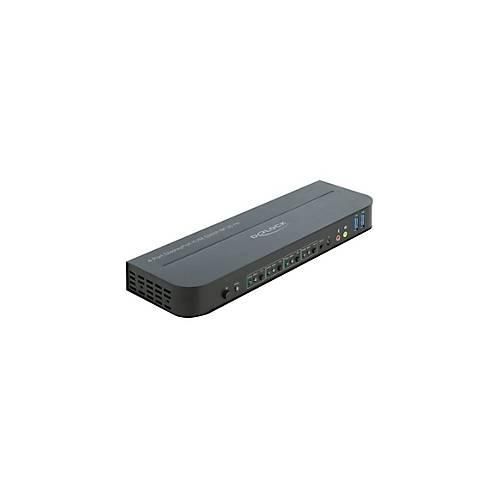 DeLOCK DisplayPort 1.4 KVM Switch 8K 30 Hz with USB 3.0 and Audio - KVM-/Audio-/USB-Switch - 4 x KVM/Audio/USB - 1 lokaler Benutzer - Desktop