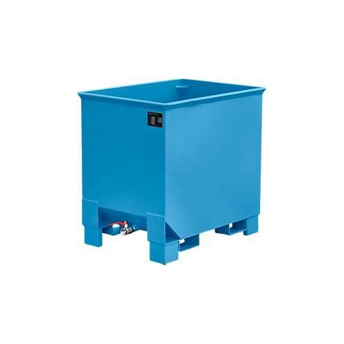 Behälter für Routenzüge Typ CS 30, 3-fach stapelbar, Inhalt 0,3 m³, bis 500 kg, lichtblau RAL 5012