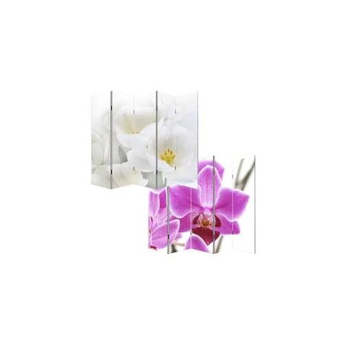 Foto-Paravent Paravent Raumteiler Trennwand M68 ~ 180x200cm, Orchidee