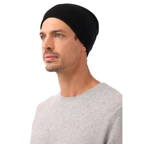 Zwillingsherz Beanie, aus Kashmir, mit kleinem Rollrand