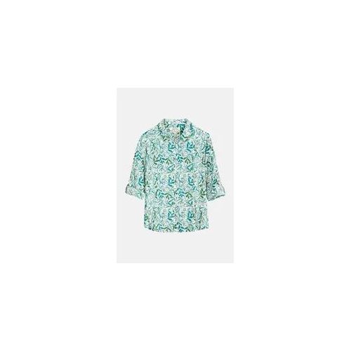 Seasalt Cornwall Larissa Damen Bluse Türkis Grün Blätter Erbsen