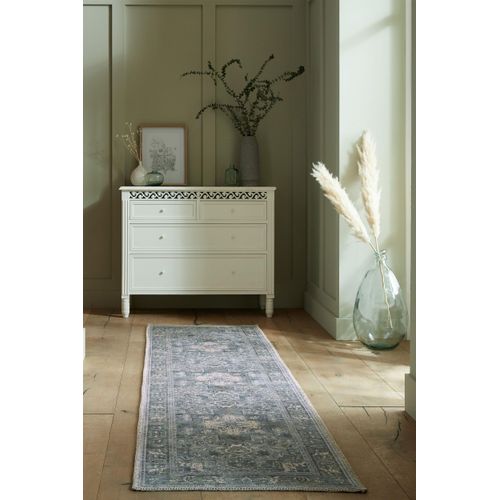 Teppich FLAIR RUGS "Windsor" Teppiche Gr. B: 60cm, 4mm, L: 230cm, grün Waschbarer Teppich