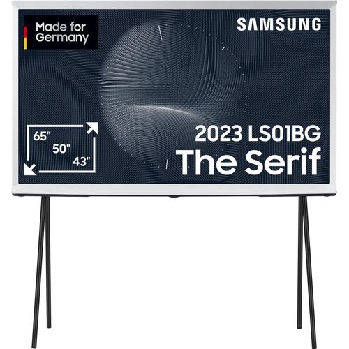 G (A bis G) SAMSUNG LED-Fernseher Fernseher Mattes Display, QLED-Bildqualität, Abnehmbare Standfüße Gr. 55, weiß (eh13 1hts)