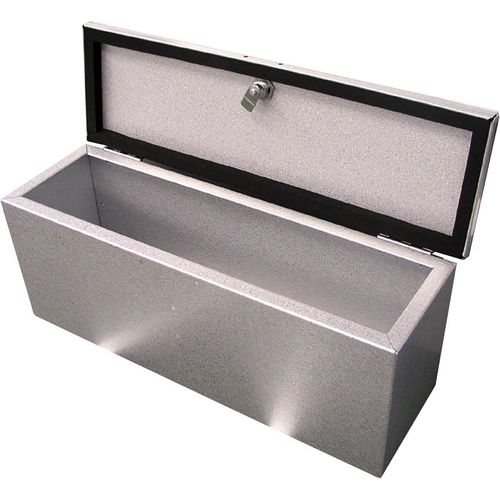 Anhänger-Deichselbox STEMA, silber (silberfarben), B:50cm H:20cm, Stahl, Aufbewahrungsboxen, 15 l