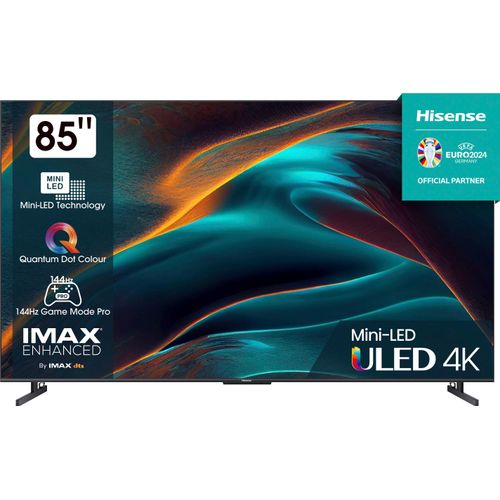 F (A bis G) HISENSE Mini-LED-Fernseher Fernseher schwarz