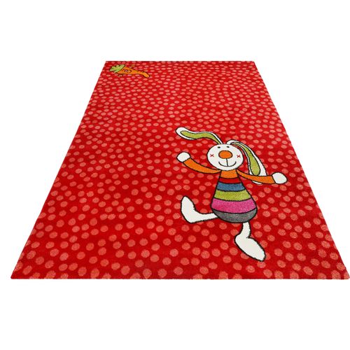 Kinderteppich SIGIKID "Rainbow Rabbit" Teppiche Gr. B: 160cm, 13mm, L: 225cm, rot Kinder