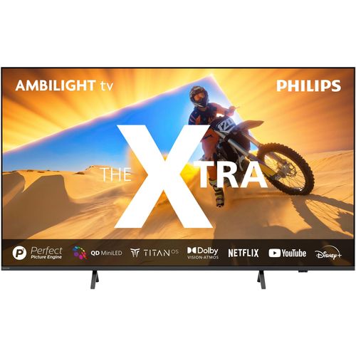 PHILIPS Mini-LED-Fernseher, G (A-G), grau (anthrazit), 55, Fernseher