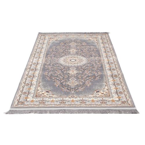 Orientteppich MORGENLAND "Beauty Array - Orientalischer Webteppich" Teppiche Gr. B: 100cm, L: 200cm, grau OrientOptik