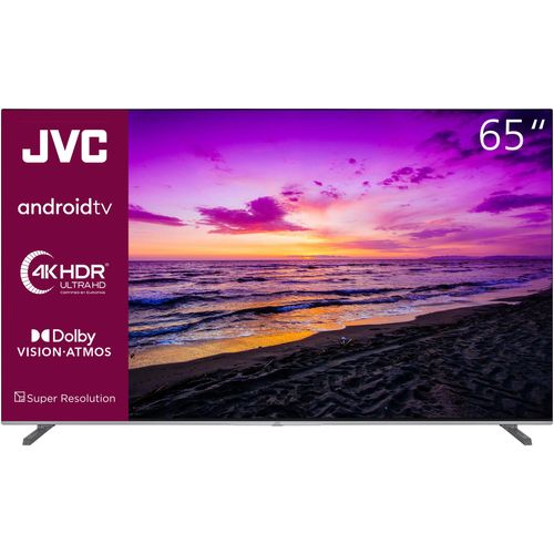 E (A bis G) JVC LED-Fernseher Fernseher Gr. 65, silberfarben (silber)