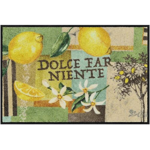 Fußmatte SALONLOEWE Gr. 1, bunt (gelb, grün, bedruckt), B:50cm H:7mm L:75cm, Polyamid, Polyamid, Teppiche