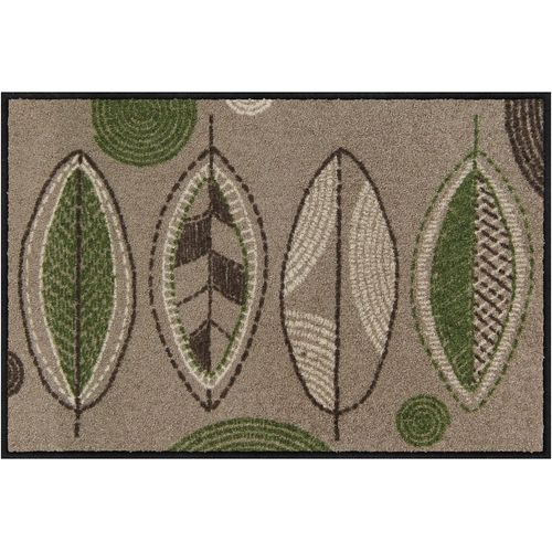 Fußmatte SALONLOEWE Gr. 3, bunt (taupe, grün), B:75cm H:7mm L:120cm, Polyamid, Polyamid, Teppiche
