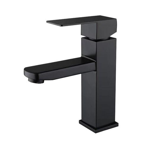 Robinet Lavabo Noir, Robinet Salle Bain Noir avec l'Eau Froide et Chaude Disponible, Mitigeur Lavabo Inox de Super Qualité, Robinetterie Salle de