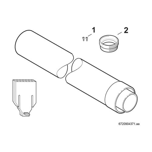 BOSCH Abgaszubehör AZ 190 Luft-/Abgasverlängerung, L:500mm 7719001071