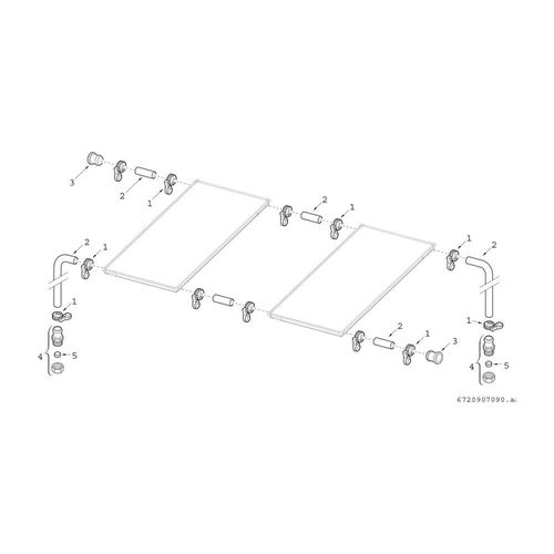 BOSCH Zubehör Solartechnik WFS 20 Aufdach Anschluss-Set für SO4000TF 7735600333