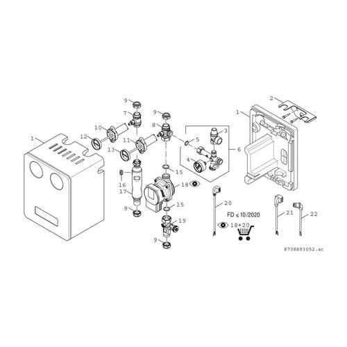 BOSCH Zubehör Solartechnik AGS 10-2 Solarstation bis 10 Kollektoren 7735600348