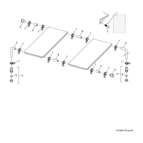 BOSCH Zubehör Solartechnik FS 10-2 Aufdach-Anschluss-Set für SO5000TF 7735600335