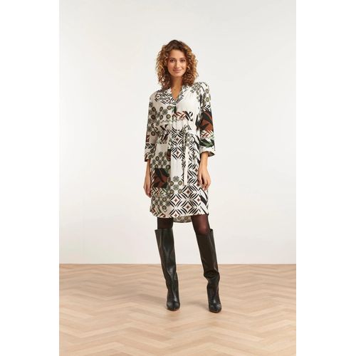 Smashed Lemon 23648 dames jurk met mix en match geometrische print