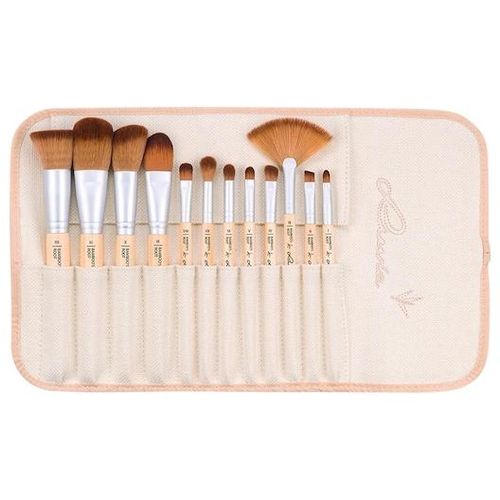 Luvia Cosmetics Pinsel Pinselset Bamboo's Root Set Kosmetikpinsel 12 Stk. + Leinentasche 1 Stk.