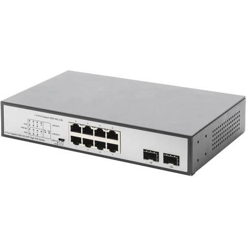 Digitus DN-95140 19 Zoll Netzwerk-Switch RJ45/SFP 8 + 2 Port 10 / 100 / 1000 MBit/s PoE-Funktion