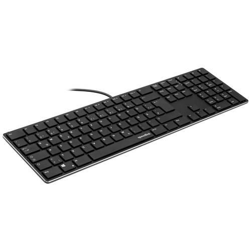 SpeedLink RIVA Slim Kabelgebunden Tastatur Deutsch, QWERTZ Schwarz Geräuscharme Tasten