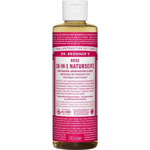 Dr. Bronner's Pflege Flüssigseifen Rose 18-in-1 Naturseife