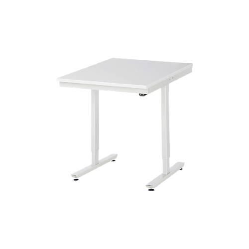 Rau Arbeitstisch Adlatus, elektrisch höhenverstellbar, 22 mm Spanplatte mit Melaminbelag, bis 150 kg, B 750 x T 1000 x H 720-1120 mm, lichtgrau