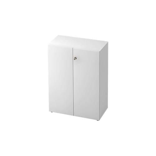 Aktenschrank TOPAS LINE, 3 Ordnerhöhen, Türen abschließbar, weiß/weiß