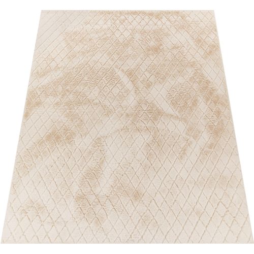 Paco Home Hochflor-Teppich »Arnheim 742«, rechteckig, 26 mm Höhe, Uni Farben, Rauten Muster, besonders weich, Hoch-Tief Effekt Image