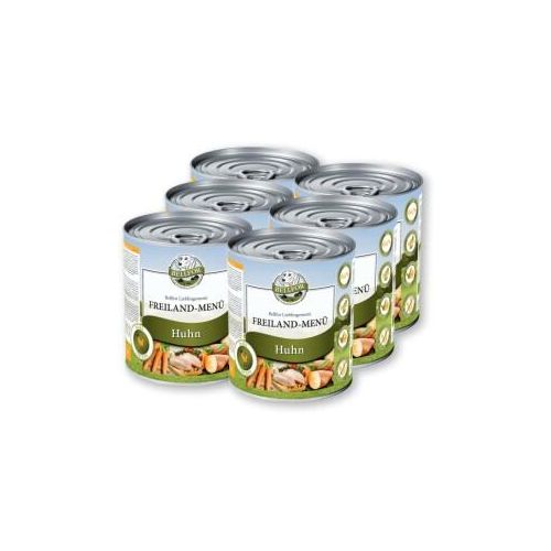 Bellfor Hundefutter Nass mit Huhn - - Freiland-Menü - 6x800 g